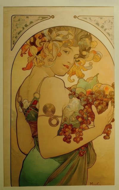 Vruchten door Alphonse Mucha