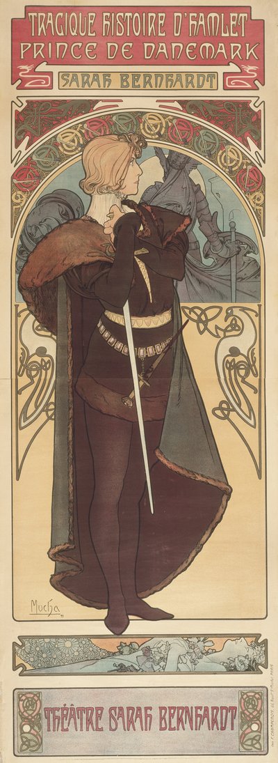 Hamlet, 1899 door Alphonse Mucha