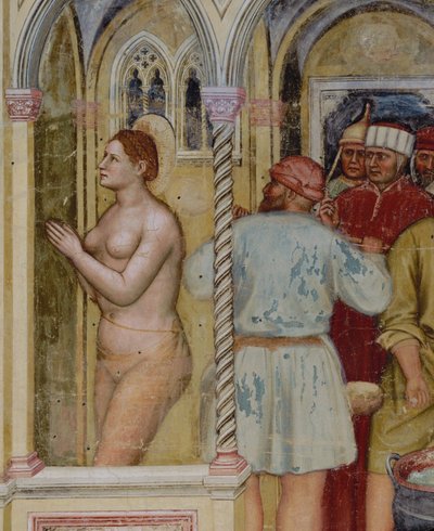 Het martelaarschap van Santa Lucia (fresco) door Altichiero da Zevio