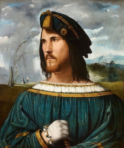Portret van een Edelman (Cesare Borgia) door Altobello Melone
