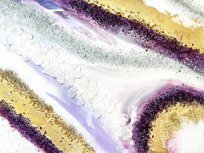 Amethist-gouden geode-stroom door Alyson Storms