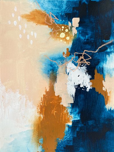 Dynamisch Blauw Goud door Alyson Storms