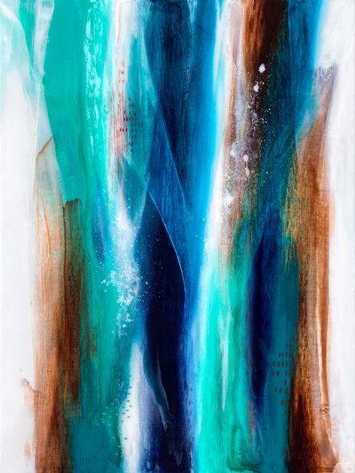 Vloeiende blauw- en bruintinten door Alyson Storms