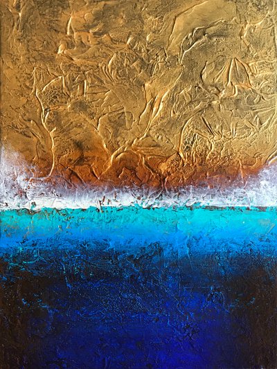 Gouden Blauwe Horizon door Alyson Storms