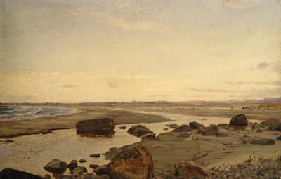 Avond in Nærland door Amaldus Nielsen