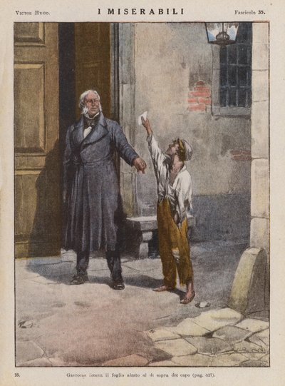 Illustratie voor Les Miserables door Victor Hugo door Ambrogio Lombardi