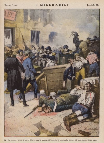 Illustratie voor Les Miserables door Victor Hugo door Ambrogio Lombardi