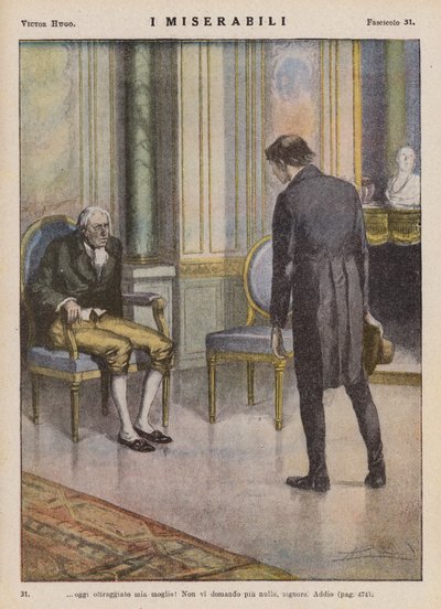 Illustratie voor Les Miserables door Victor Hugo door Ambrogio Lombardi