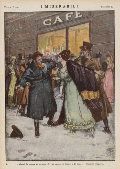 Illustratie voor Les Miserables door Victor Hugo door Ambrogio Lombardi
