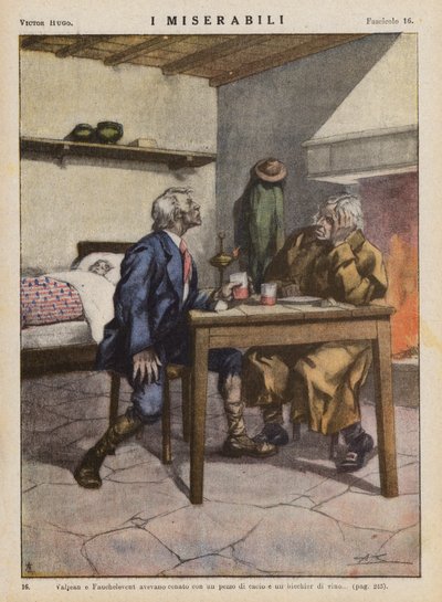 Illustratie voor Les Miserables door Victor Hugo door Ambrogio Lombardi