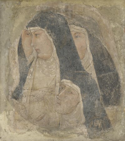 Een groep van vier arme Clarissen, ca. 1340 door Ambrogio Lorenzetti
