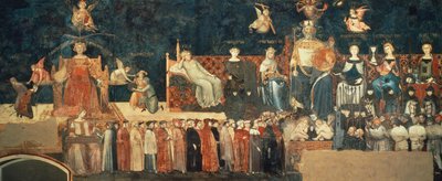 Allegorie van Goed Bestuur (detail) door Ambrogio Lorenzetti
