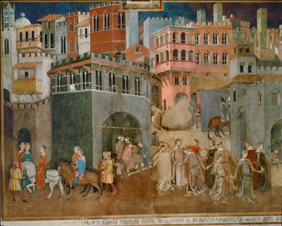 De zegeningen van goed bestuur (fresco) door Ambrogio Lorenzetti
