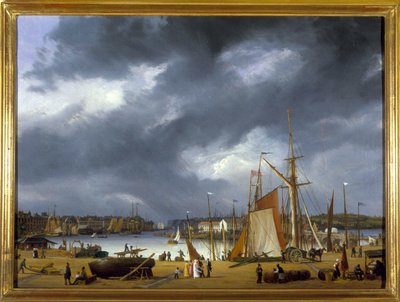 De Haven van Dieppe door Louis Garneray, circa 1820 door Ambroise Louis Garneray