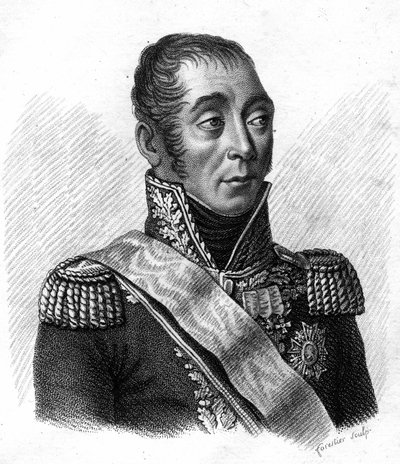 Portret van Emmanuel, Marquis de Grouchy, Maarschalk van Frankrijk (1766-1847). Grave door Ambroise Tardieu in 1818. Stella Collectie. door Ambroise Tardieu