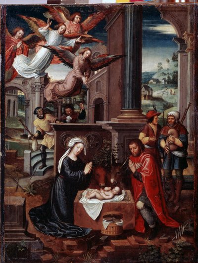 De geboorte van Christus door Ambrosius Benson