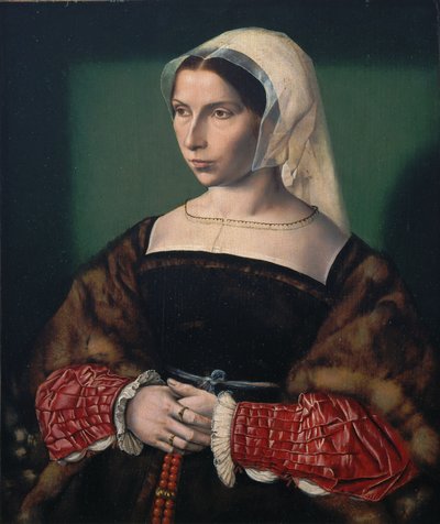 Portret van Anne Stafford door Ambrosius Benson