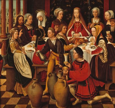 De Bruiloft in Kana, c.1530-50 door Ambrosius Benson
