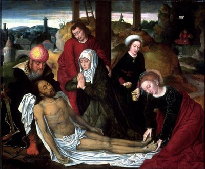 De klaagzang over de dode Christus door Ambrosius Benson