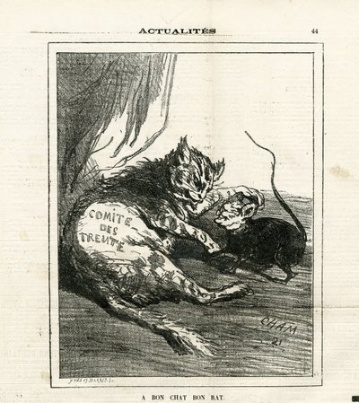 Illustratie van Cham (1819-1879) in Le Charivari door Amédée de Noé