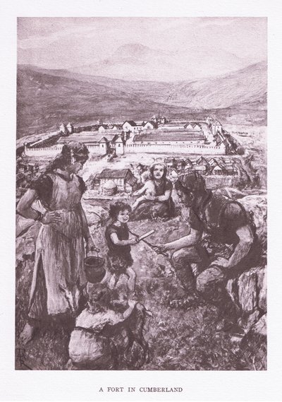 Een fort in Cumberland, illustratie uit De Romeinse Soldaat, 1928 door Amedee Forestier
