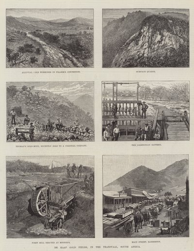 De Kaap Goudvelden, in de Transvaal, Zuid-Afrika door Amedee Forestier