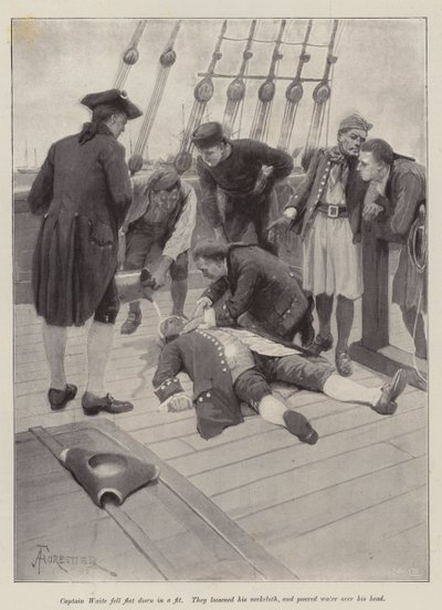 Illustratie voor The Luck of the Susan Bell, door Sir Walter Besant door Amedee Forestier