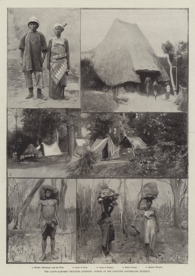 De Lagos-Dahomey Grenskwestie, Scènes in het Betwiste Achterland District door Amedee Forestier