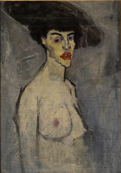 Naakt met hoed door Amedeo Modigliani