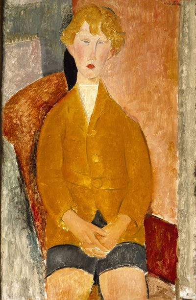 Jongen in korte broek door Amedeo Modigliani