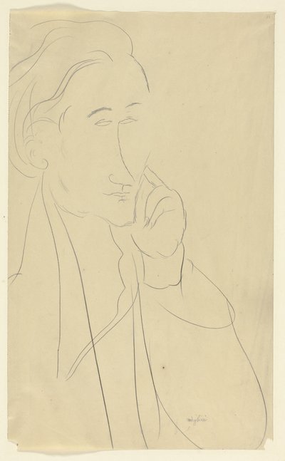 Buste van Zborowski door Amedeo Modigliani