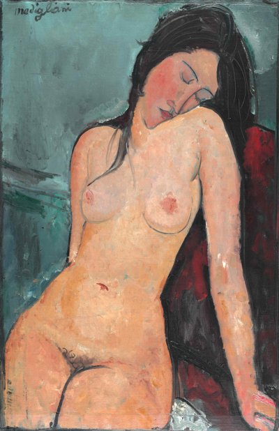 Vrouwelijk naakt, c. 1916 door Amedeo Modigliani