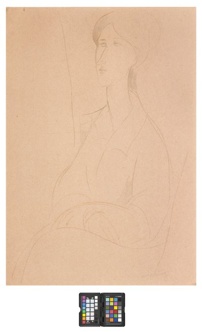 Hanka Zborowska met Handen op haar Schoot door Amedeo Modigliani