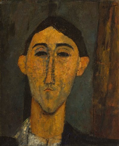 Hoofd van een man door Amedeo Modigliani