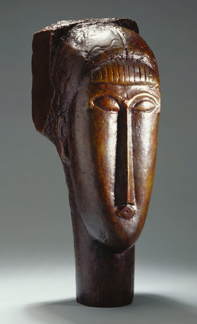 Hoofd van een Vrouw met een Pony door Amedeo Modigliani