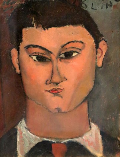 Italiaans: Portret van de schilder Moisè Kisling door Amedeo Modigliani
