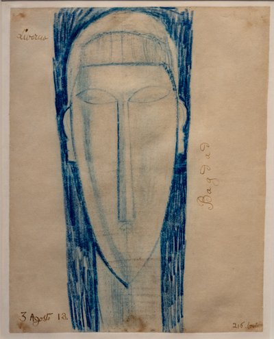 Hoofd door Amedeo Modigliani