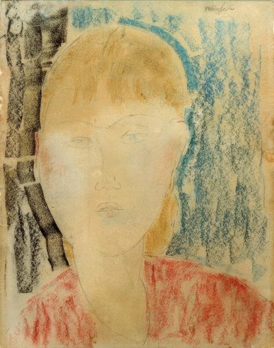Het roze lijfje door Amedeo Modigliani