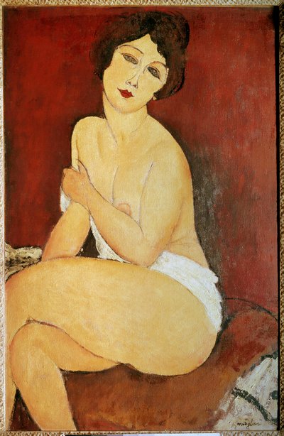 Naakte vrouw zittend door Amedeo Modigliani