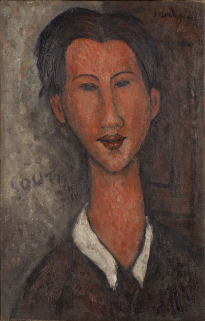 Portret van Chaïm Soutine 1893-1943, 1917 door Amedeo Modigliani