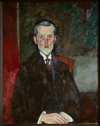 Portret van Jean Baptiste Alexandre bij het Kruis (schilderij door Amedeo Modigliani) door Amedeo Modigliani