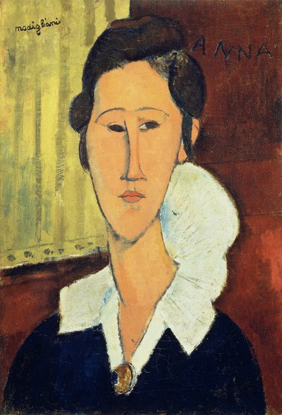Portret van Madame Hanka Zborowska, 1917 door Amedeo Modigliani