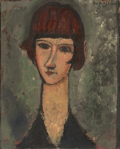 Portret van een vrouw door Amedeo Modigliani