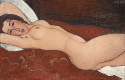 Liggend naakt, 1917 door Amedeo Modigliani