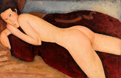 Liggende Naakt van Achteren door Amedeo Modigliani