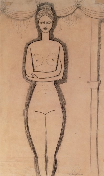Staande Naakt door Amedeo Modigliani