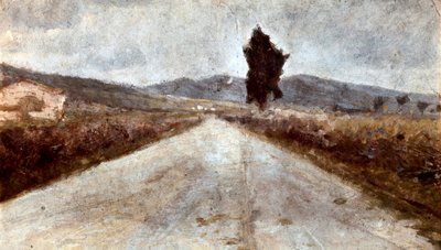 De Toscaanse Weg. Schilderij door Amedeo Modigliani (1884-1920) door Amedeo Modigliani