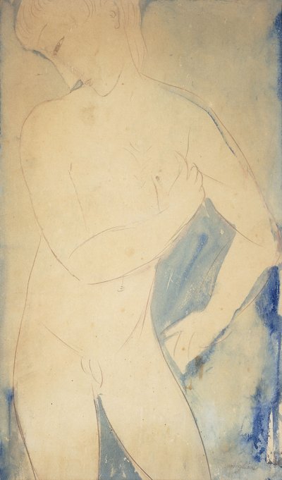 Jonge Naakte Jongen door Amedeo Modigliani