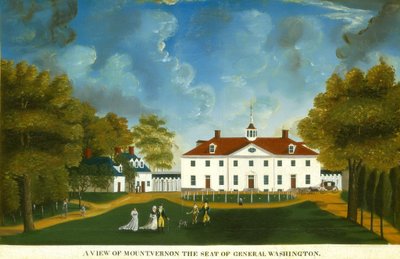 Een uitzicht op Mount Vernon door American 18th Century