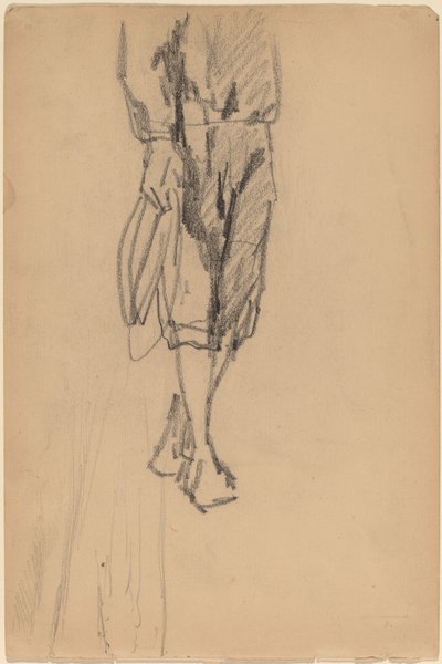 Gedeeltelijke Schets van een Jongen in Knickerbockers door American 19th Century
